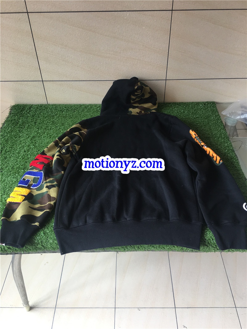 A Bathing Ape Bape Shark Black Camo Hoodies